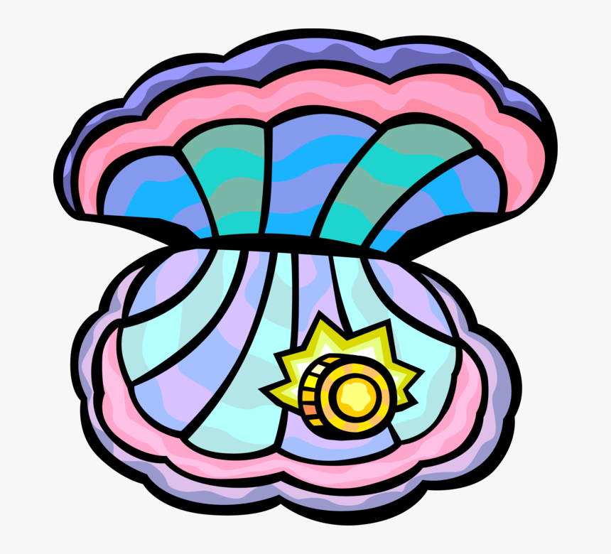 Clam Clipart Pearl Vector - Ostra Dibujo Png, Transparent Png