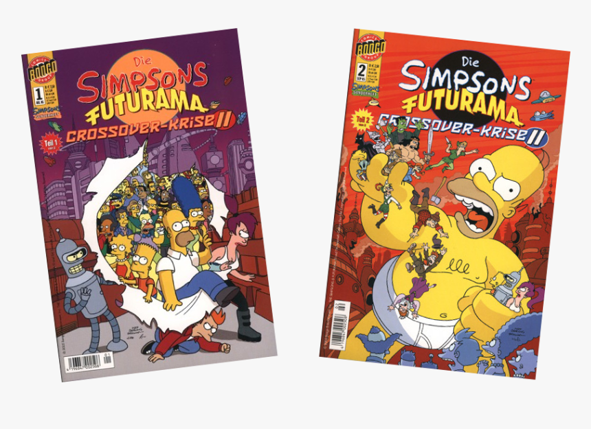 The Simpsons Futurama Crossover Crisis Ii German Logo - Simpsons Futurama Crossover Crisis Ii, HD Png Download
