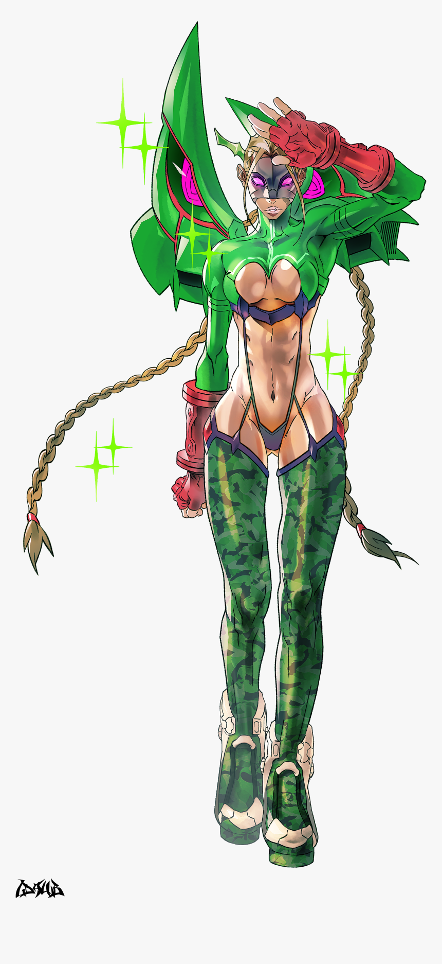 Resized To 36% Of Original - Cammy Super Street Fighter Art, HD Png Download