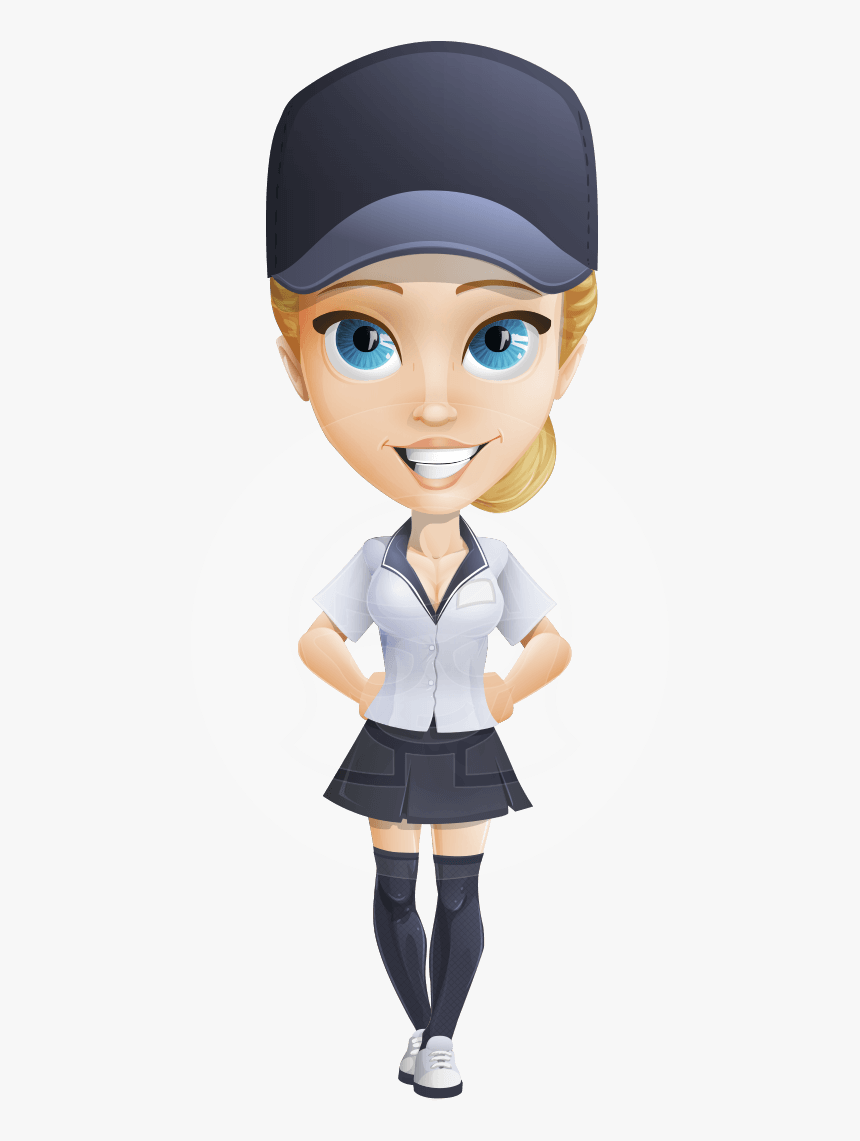 Pretty Delivery Girl Cartoon Vector Character Aka Cammy - Graphicmama Girl, HD Png Download