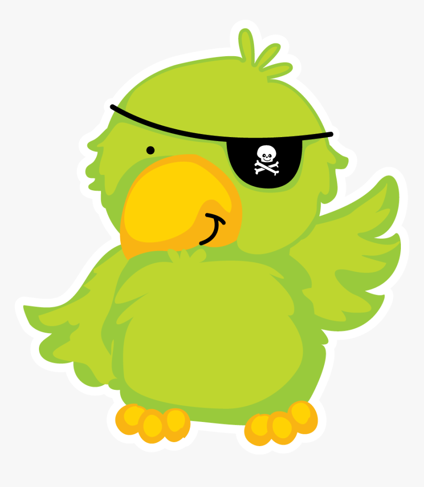 Parrot Pirate Clip Art, Pirate Quilt, Pirate Parrot, - Piratas Cute Png, Transparent Png