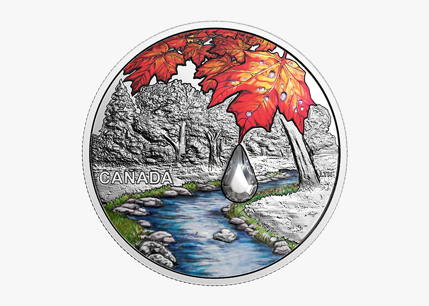 Canada 2014 Crystal Raindrop Maple Silver 1 Oz, HD Png Download