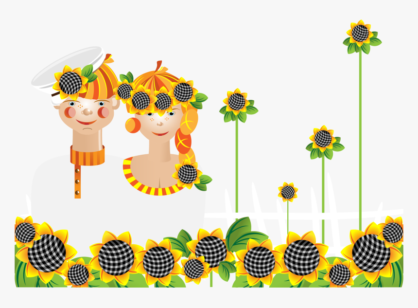 Common Sunflower Silhouette Illustration - Illustration, HD Png Download