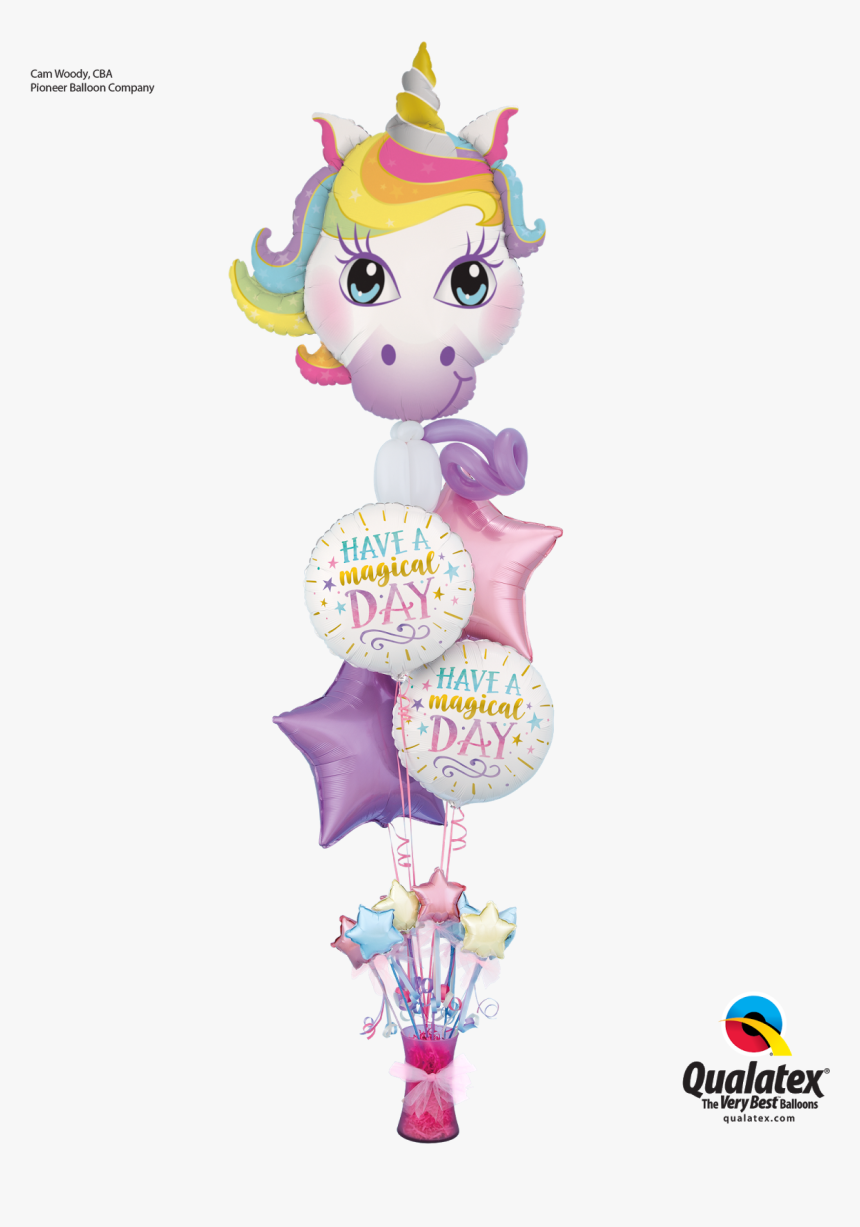 Display By Cam Woody - Bouquets Balloons Unicorn Qualatex, HD Png Download