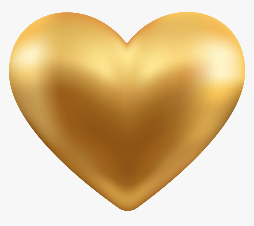 Yellow Heart Clipart Picture Transparent Download Gold, HD Png Download