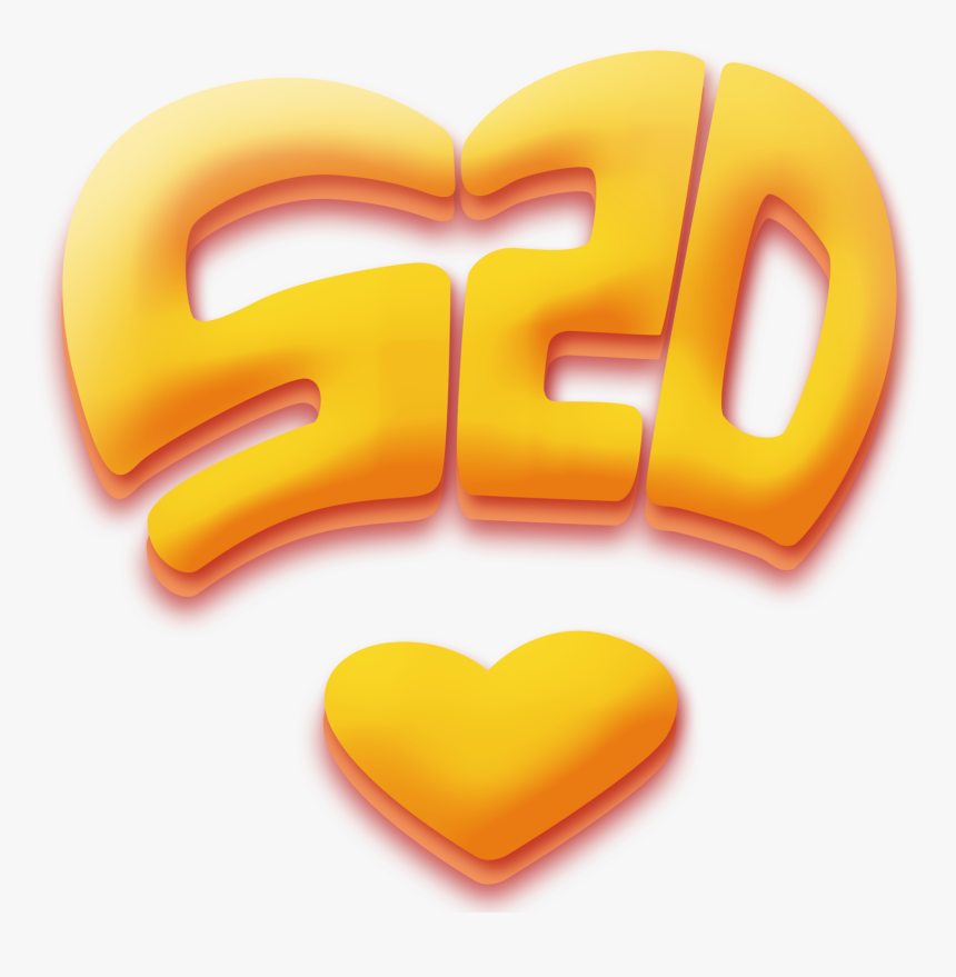 Yellow Heart Shaped 520 Word Art - Heart, HD Png Download