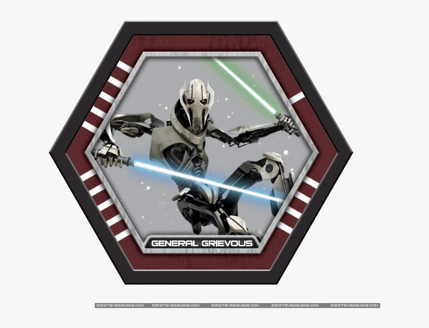 Star Wars General Grievous , Png Download - Star Wars Hexagon Cards, Transparent Png