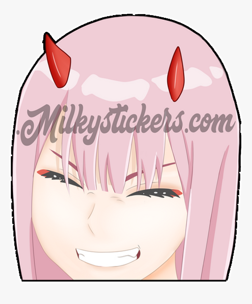 Image Of Smiling Zero Two Peeker - Cartoon, HD Png Download