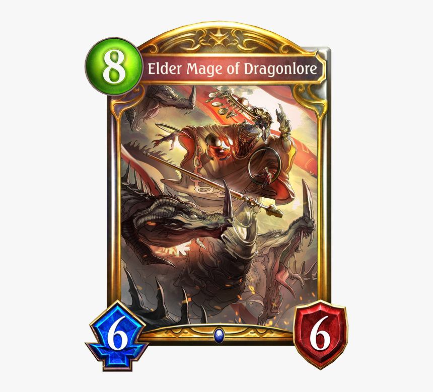 Unevolved Elder Mage Of Dragonlore Evolved Elder Mage - Front Guard General Shadowverse, HD Png Download
