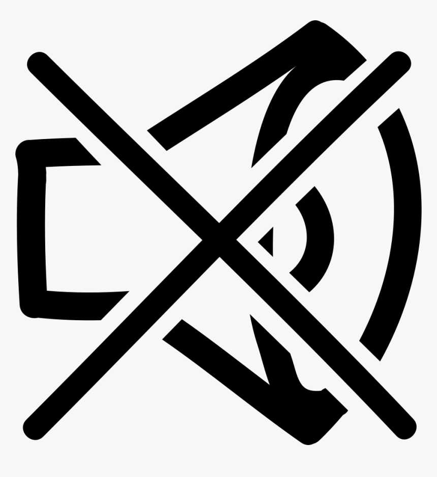 No Sound Hand Drawn Symbol Of A Speaker Outline With - Simbolo No Sonido, HD Png Download
