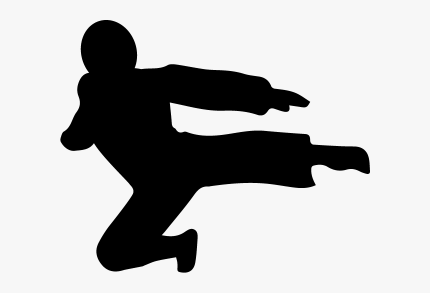 Ninja Silhouette Png - Ninja Flying Kick Png, Transparent Png