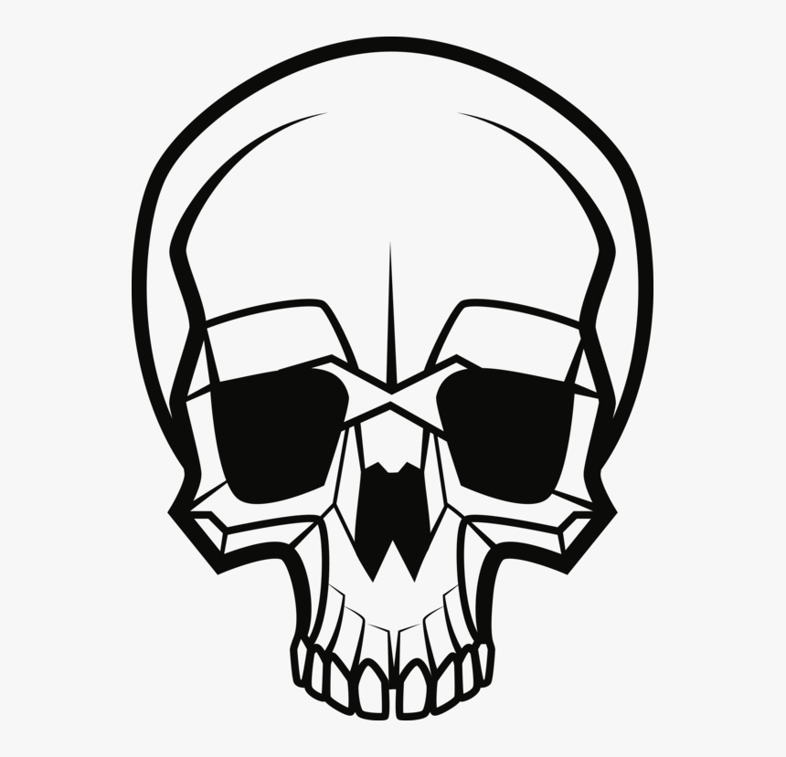 Line Art,head,emblem - Skeleton Vectory, HD Png Download