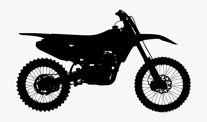 Motorbike Silhouette - Silhouette Of Dirt Bike, HD Png Download