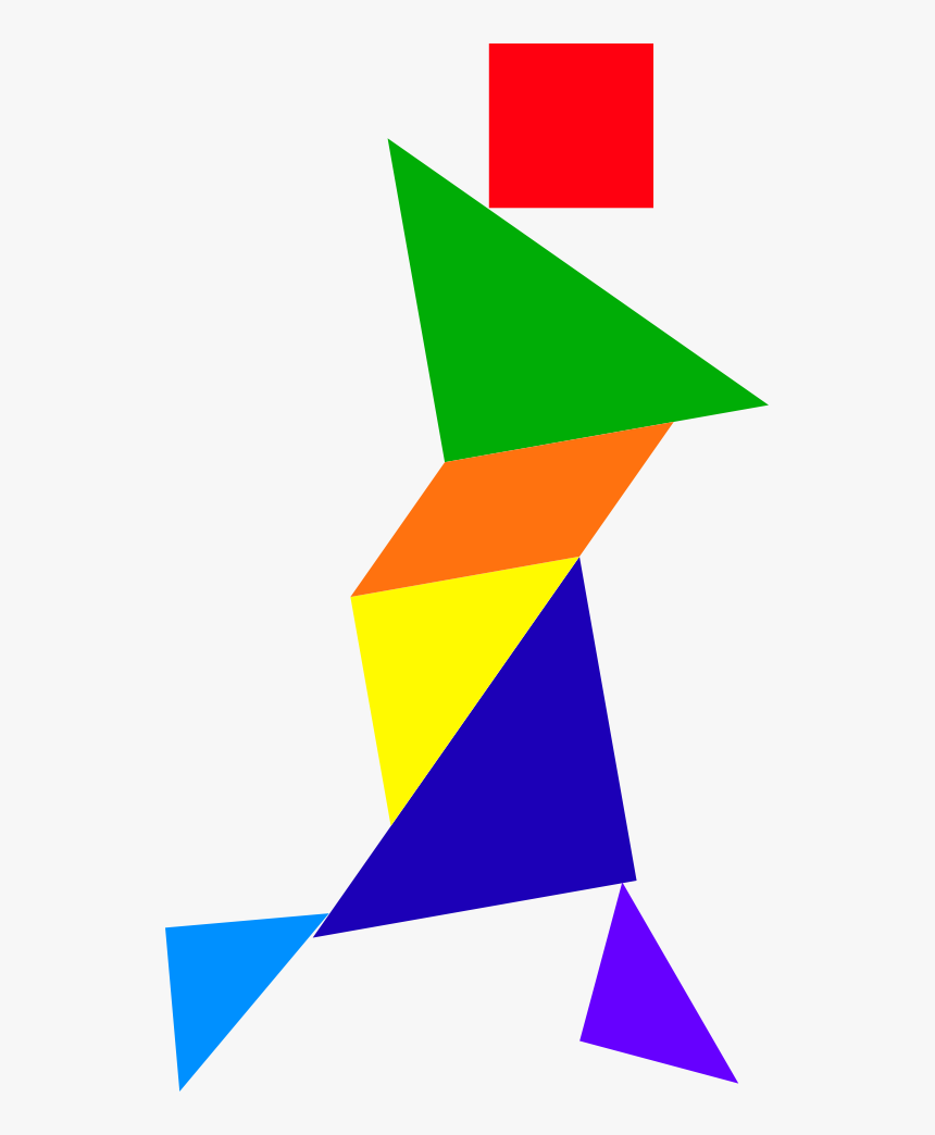 Triangle,symmetry,area - Tangram, HD Png Download