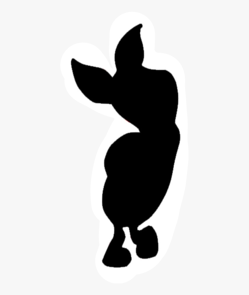 #piglet #disney #pig - Free Person Waving Silhouette, HD Png Download