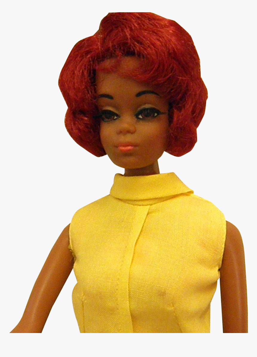 1968 Barbie Doll Friend Twist And Turn Christie - Black Barbie Doll Red Hair, HD Png Download