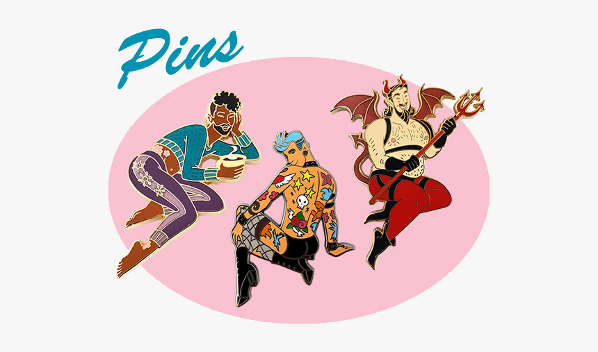 18 Pinupboypintitle - Pin Up Boy Pins, HD Png Download
