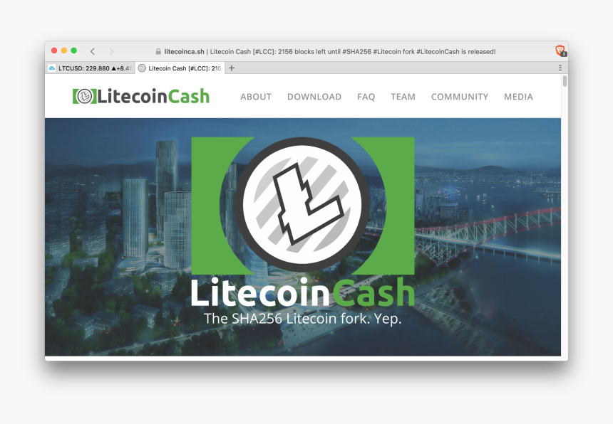 Litecoincash - Litecoin Cash Fork, HD Png Download