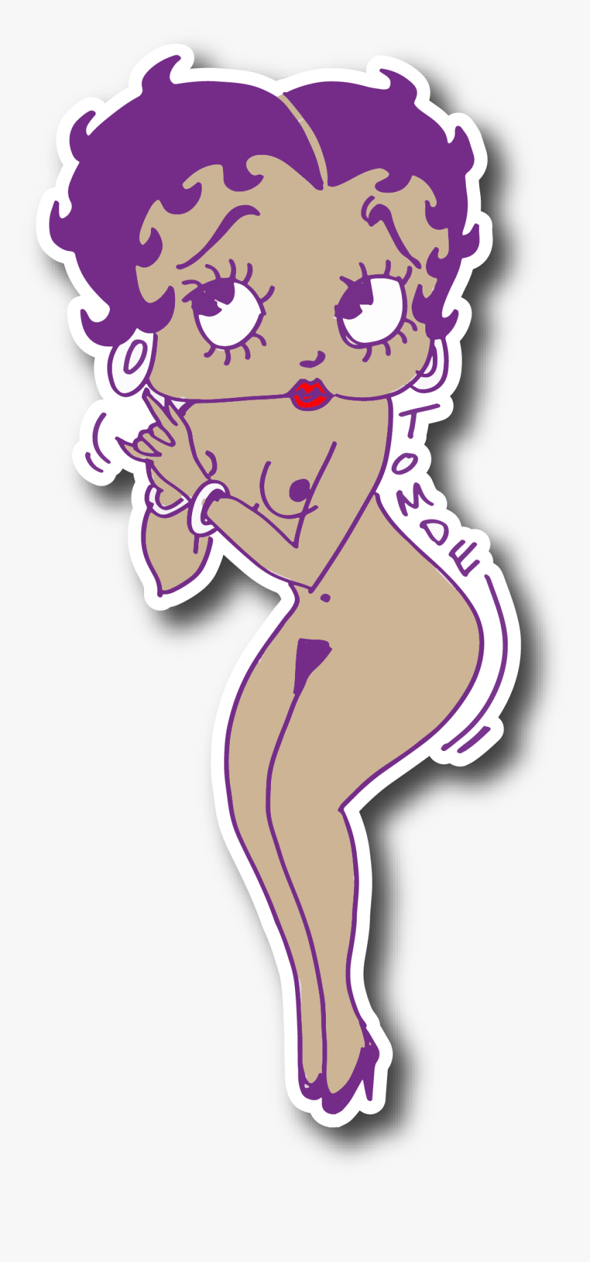 Betty Boop Pinup Sticker - Cartoon, HD Png Download