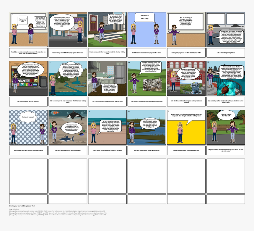Bottled Water Storyboard, HD Png Download