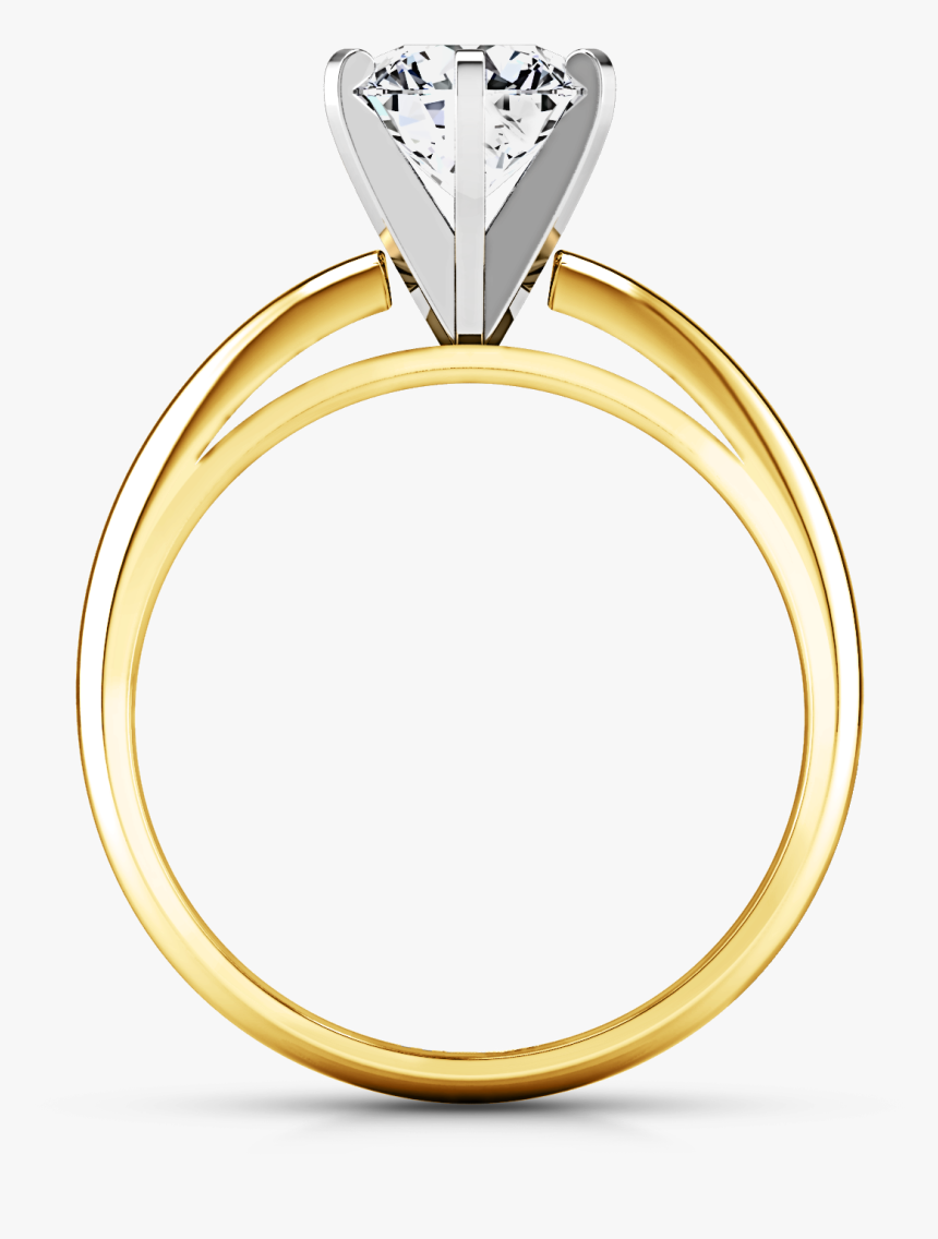 6 Prong Cathedral Solitaire Rose Gold, HD Png Download