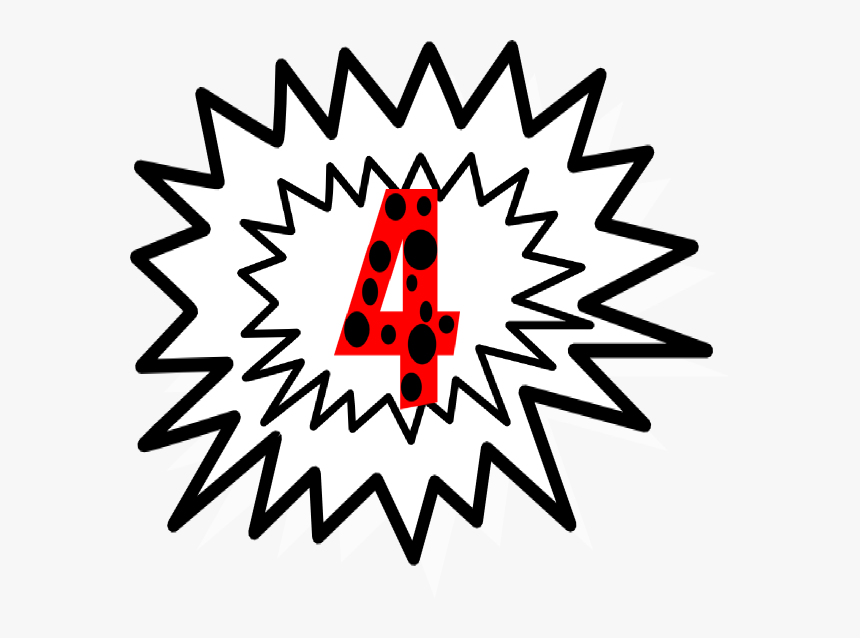 Number 4 Pop Art, HD Png Download
