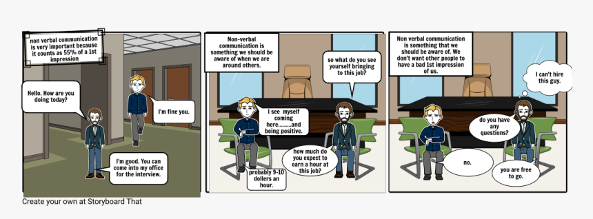 Storyboard Shows The Importance Of Verbal Communication, HD Png Download
