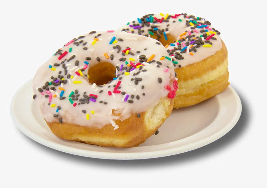 Donas En Plato Png, Transparent Png