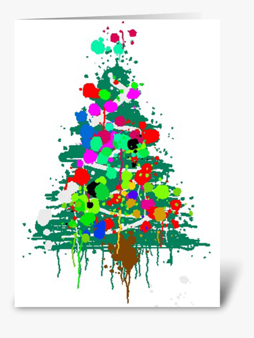 Christmas Tree Explosion Greeting Card Christmas Tree, HD Png