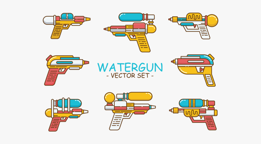 Watergun Icons Vector, HD Png Download
