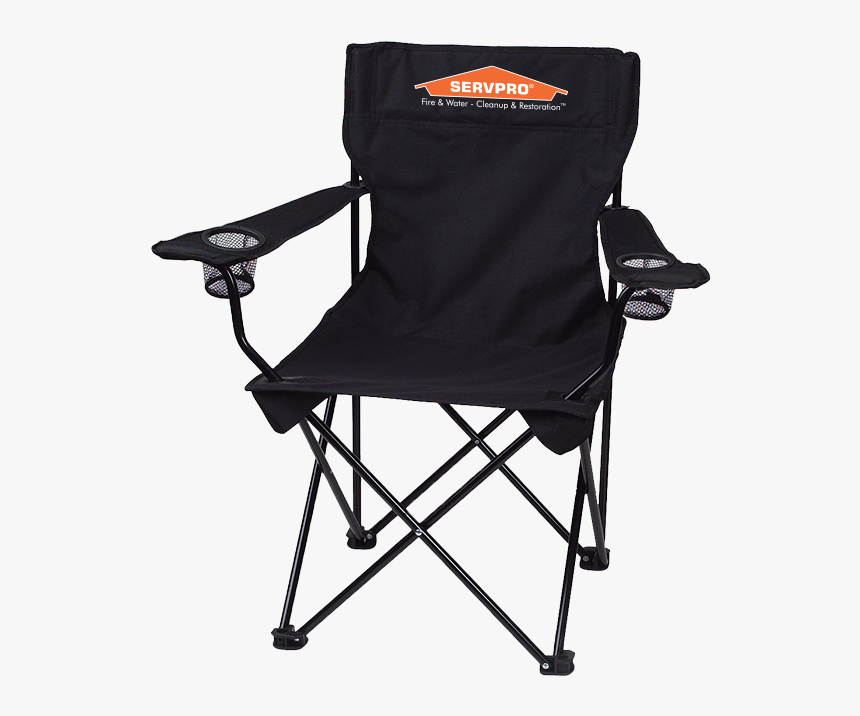 Servpro® Black Folding Chair - Outdoor Black Folding Chairs, HD Png Download