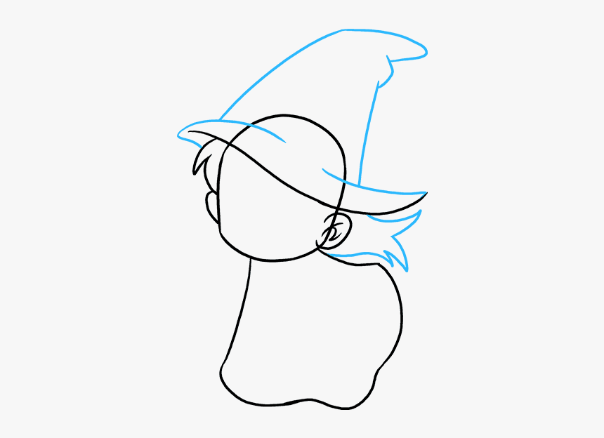 Drawing Witch Line - Sketch, HD Png Download