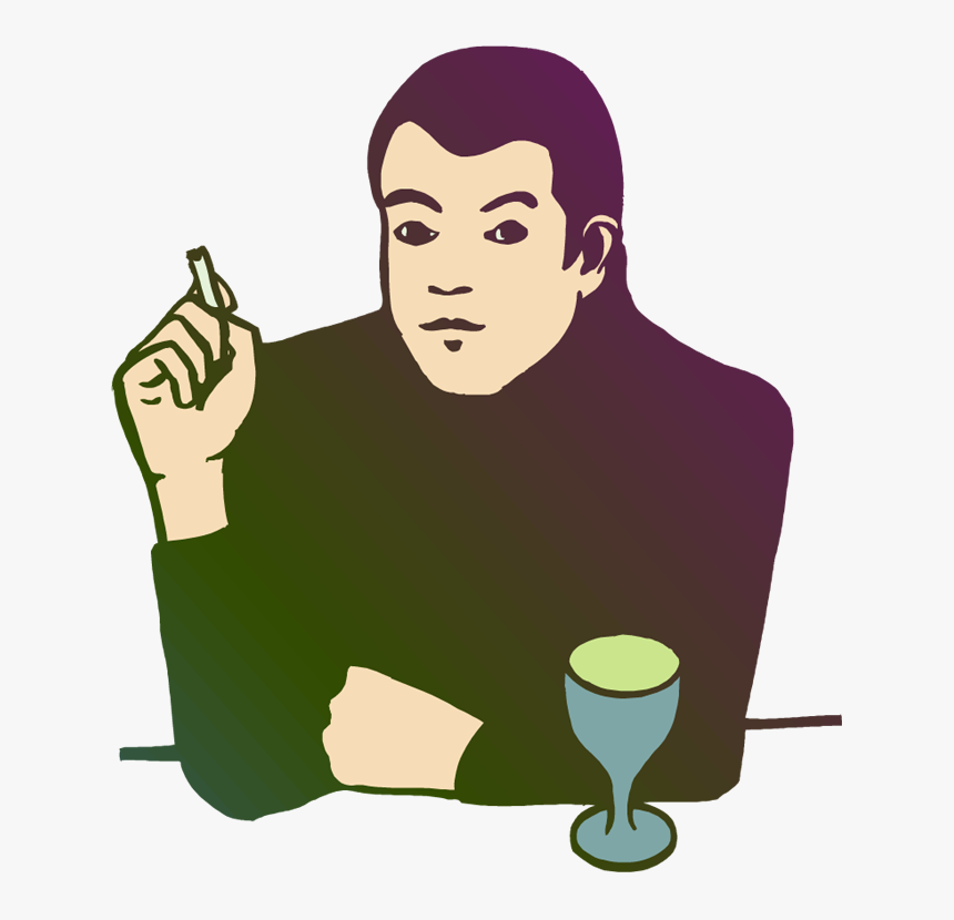 Men Smoking And Drink Alcohol Animation , Png Download - Men Smoking And Drink Alcohol Animation, Transparent Png