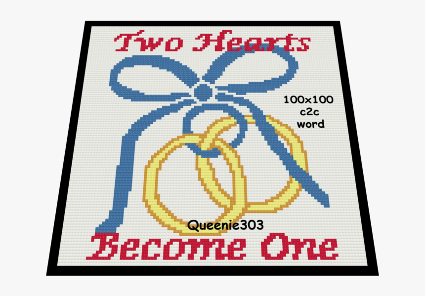 Two Hearts Rings Tied C2c - Creative Arts, HD Png Download