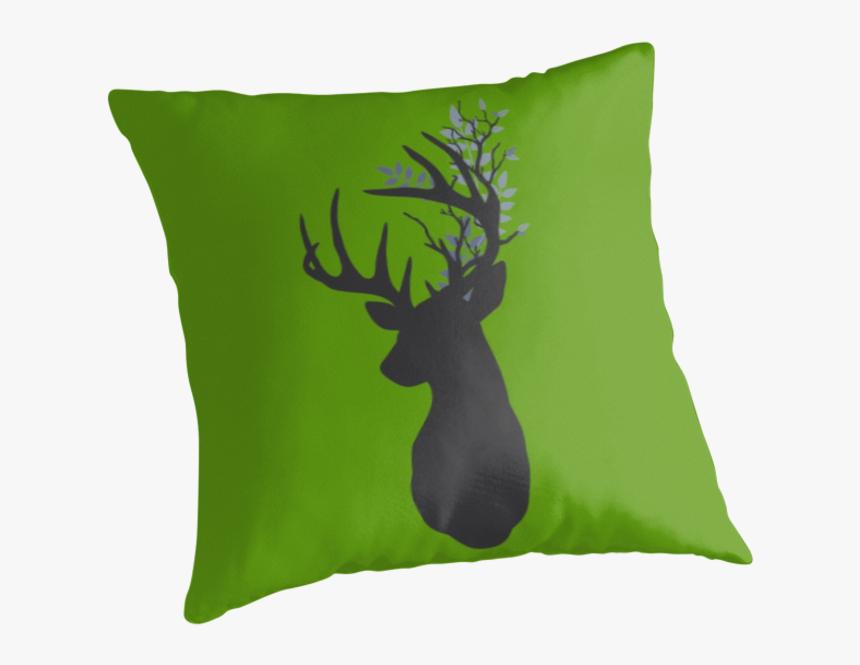 Stag Silhouette Png - Cushion, Transparent Png