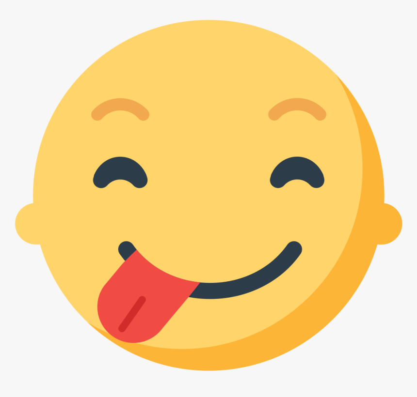 Emoticon Smiley Face Emoji - 😋 Significado, HD Png Download