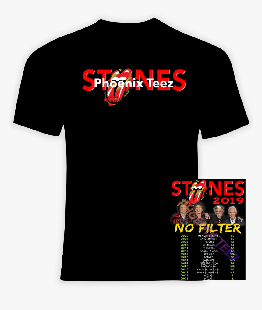 Rolling Stones 2019 Concert Tour No Filter - Celine Dion Concert Tour T Shirts, HD Png Download