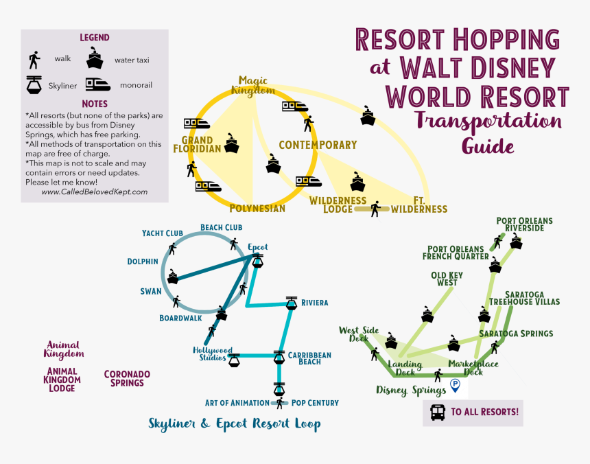 A Thorough Guide To Disney Resort Hopping, HD Png Download