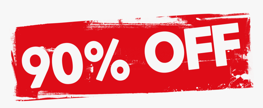 Grunge 90 Percent Off Label Psd - Graphic Design, HD Png Download
