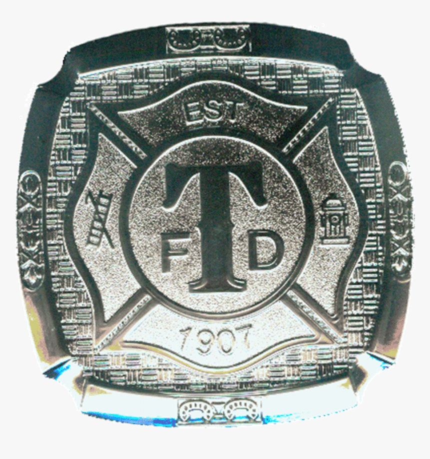 Turlock Fire Silver Belt Buckle - Emblem, HD Png Download