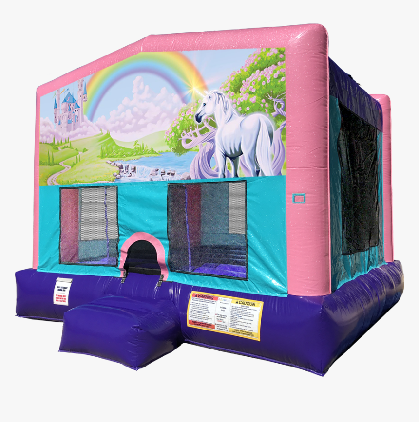 Transparent Rainbow Unicorn Png - Peppa Pig Bounce House, Png Download