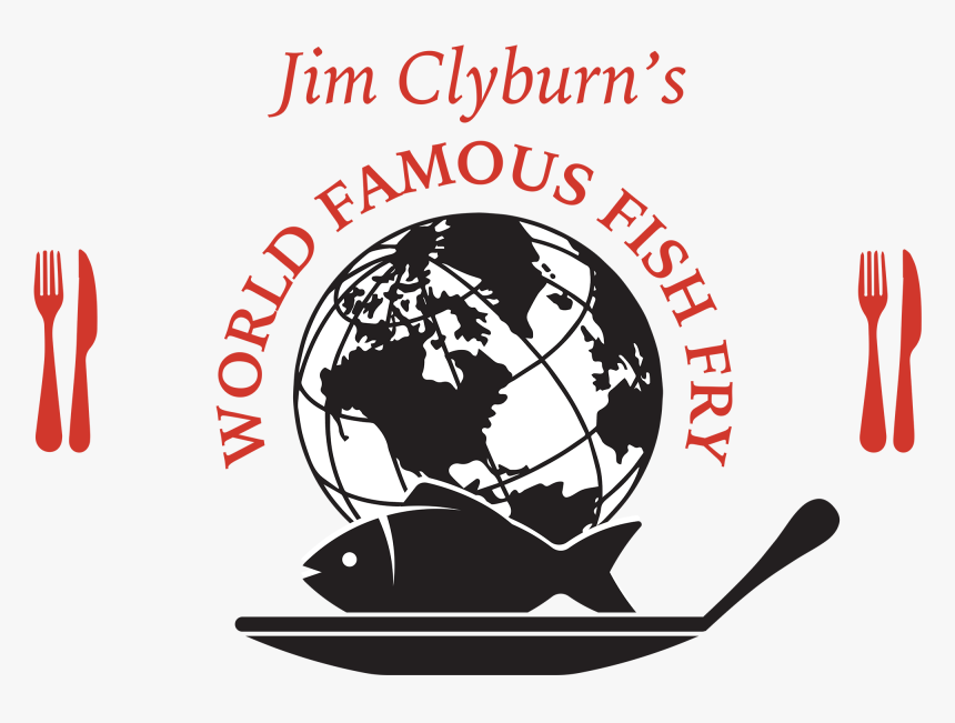 Transparent Clipart Of Fish Fry - Globe Logo Black And White, HD Png Download