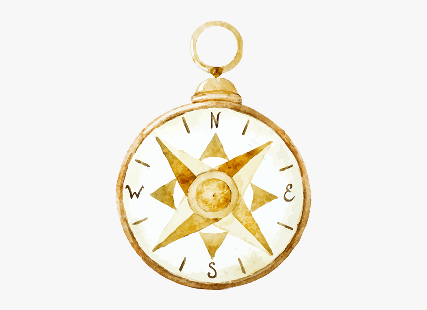 Watercolor Compass Clipart, HD Png Download