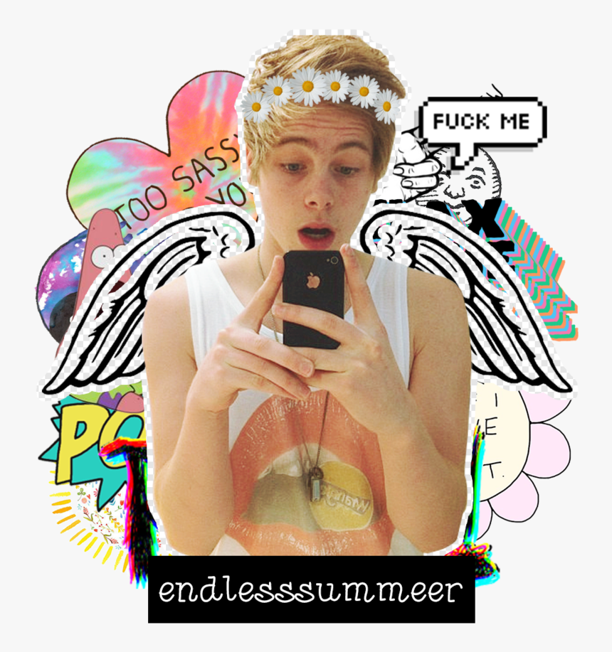 Id 1 Luke Hemmings By Endlesssummeer-d7ewvtd - Too Sassy For You Overlay, HD Png Download