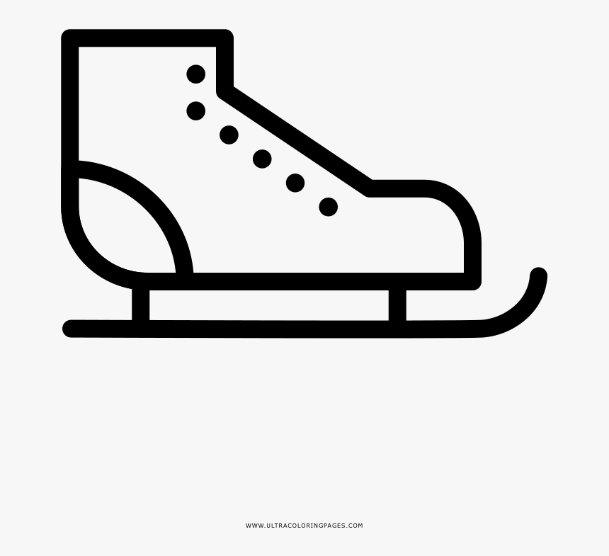 Ice Skates Coloring Page - Winter Sport, HD Png Download