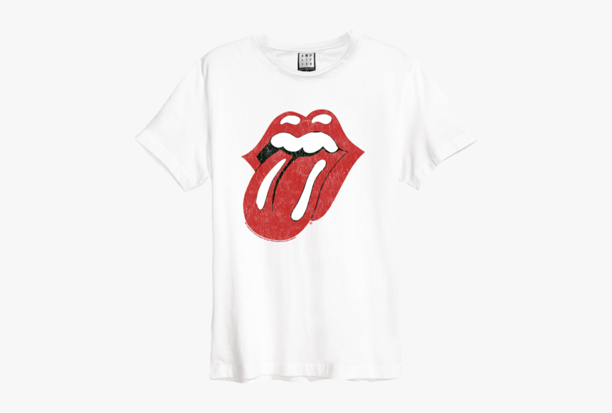 Amplified Therollingstones 1508249975zav210vrs Wh - White Rolling Stones T Shirt, HD Png Download