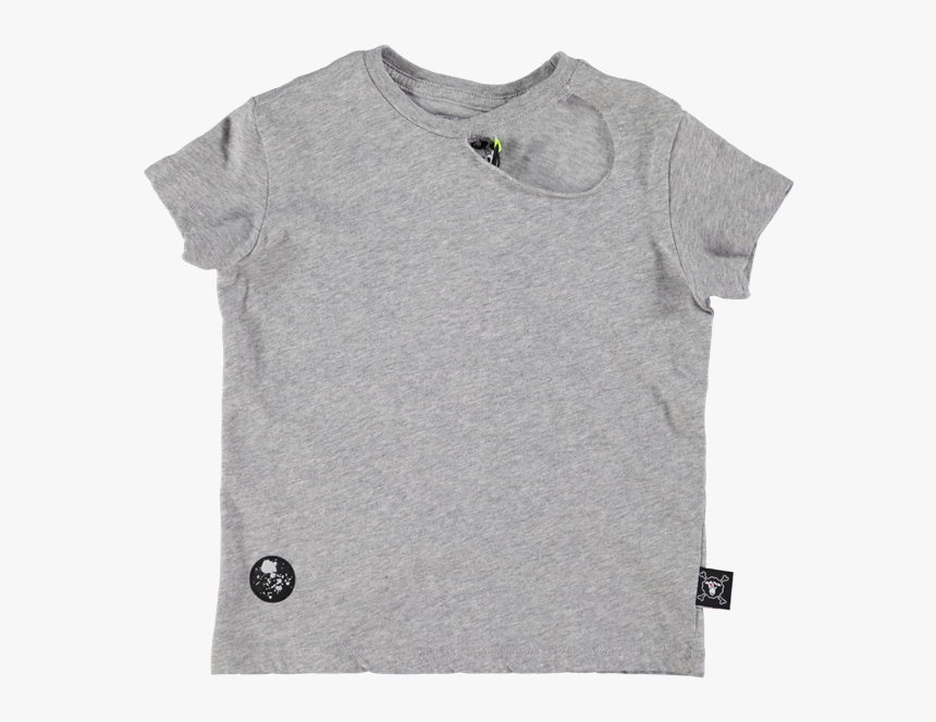 Picture Of Ripped T- Shirt Grey - Active Shirt, HD Png Download