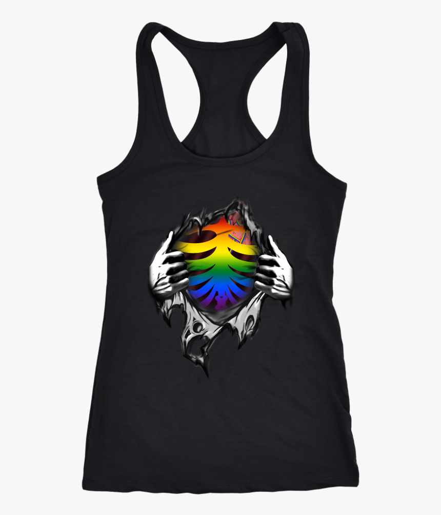 Halloween Ripped Chest Rainbow Skeleton Shirt Lgbt - If It Doesn T Challenge You It Won T Change You Shirt, HD Png Download