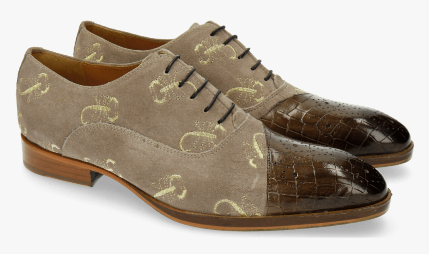 Oxford Shoes Ricky 9 Crock Suede Smoke Gold - Melvin & Hamilton, HD Png Download