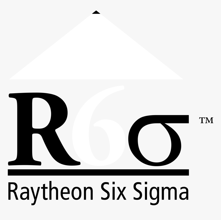 Raytheon Six Sigma Logo Black And White - Raytheon Six Sigma, HD Png Download